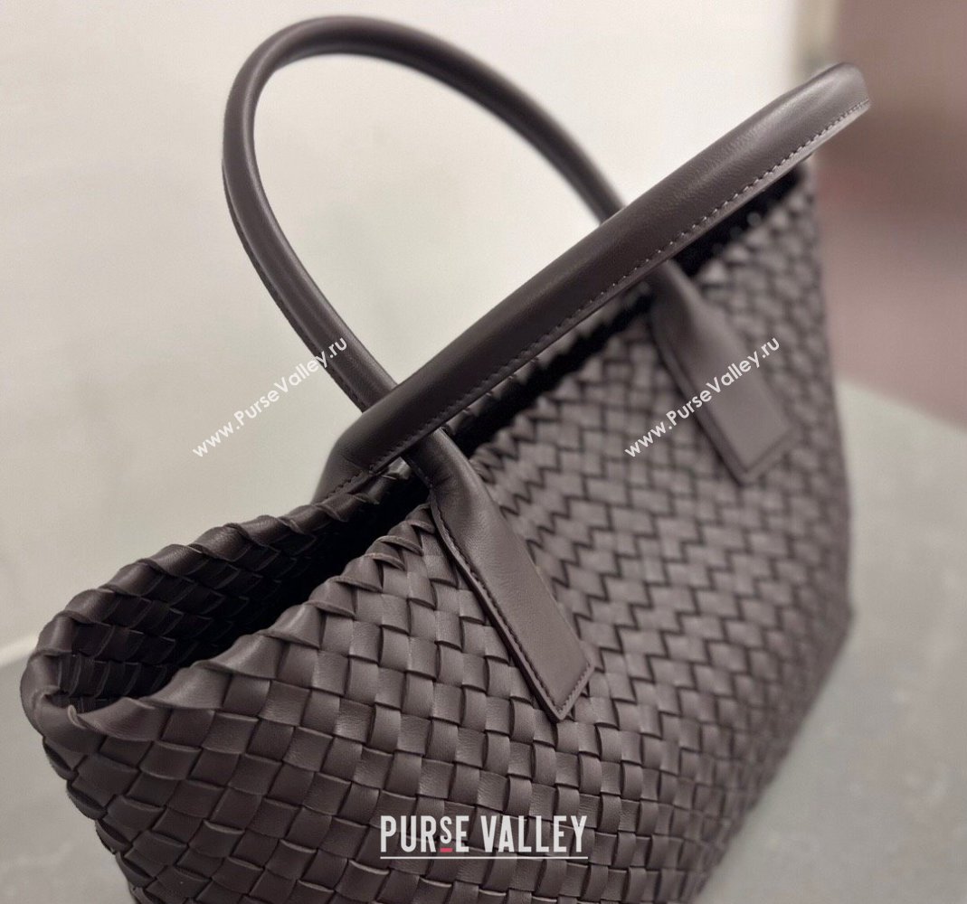 Bottega Veneta Medium Cabat Tote Bag in Intrecciato Leather Fondant Brown 2023 608810 (WT-231212076)