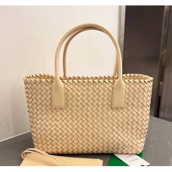 Bottega Veneta Medium Cabat Tote Bag in Intrecciato Leather Porridge Yellow 2023 608810 (WT-231212077)