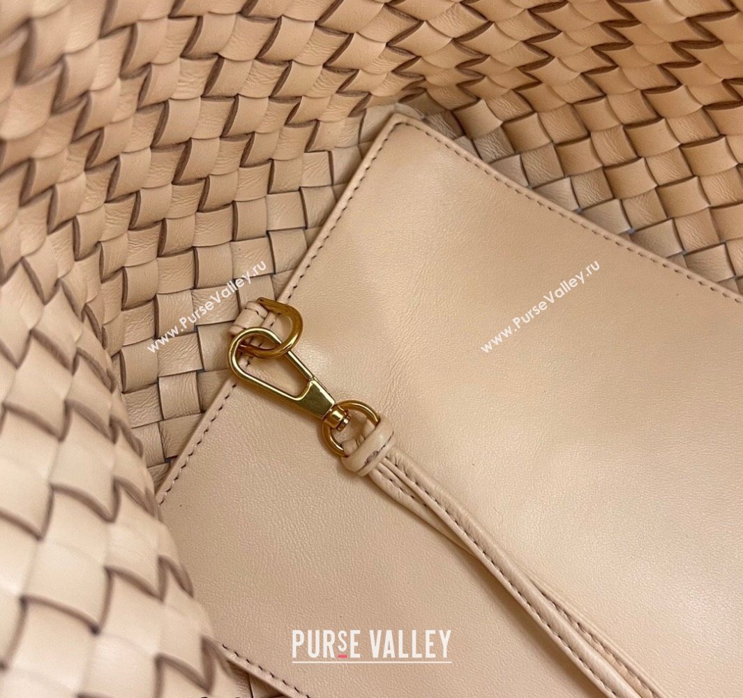 Bottega Veneta Medium Cabat Tote Bag in Intrecciato Leather Porridge Yellow 2025 608810 (WT-250519097)