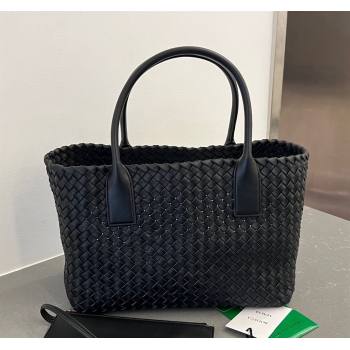 Bottega Veneta Medium Cabat Tote Bag in Intrecciato Leather Black 2025 608810 (WT-250519099)