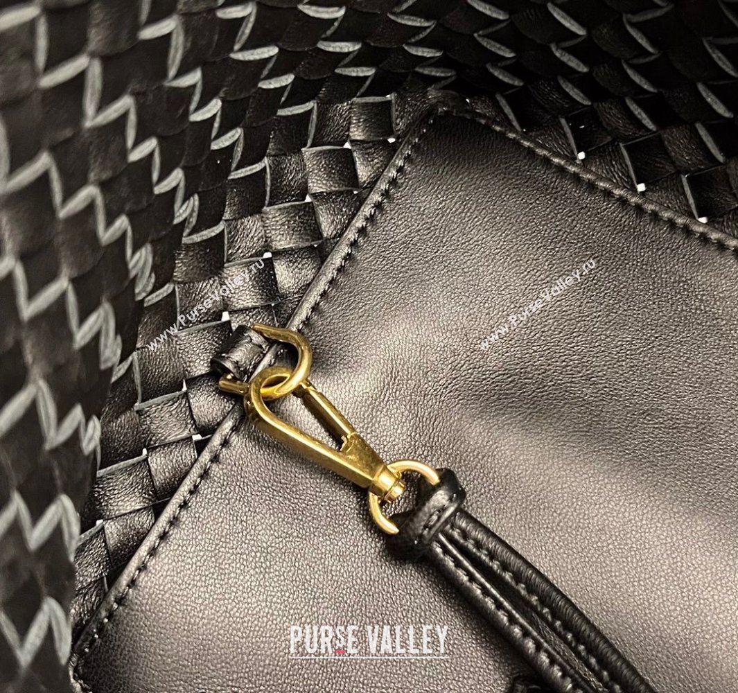 Bottega Veneta Medium Cabat Tote Bag in Intrecciato Leather Black 2025 608810 (WT-250519099)