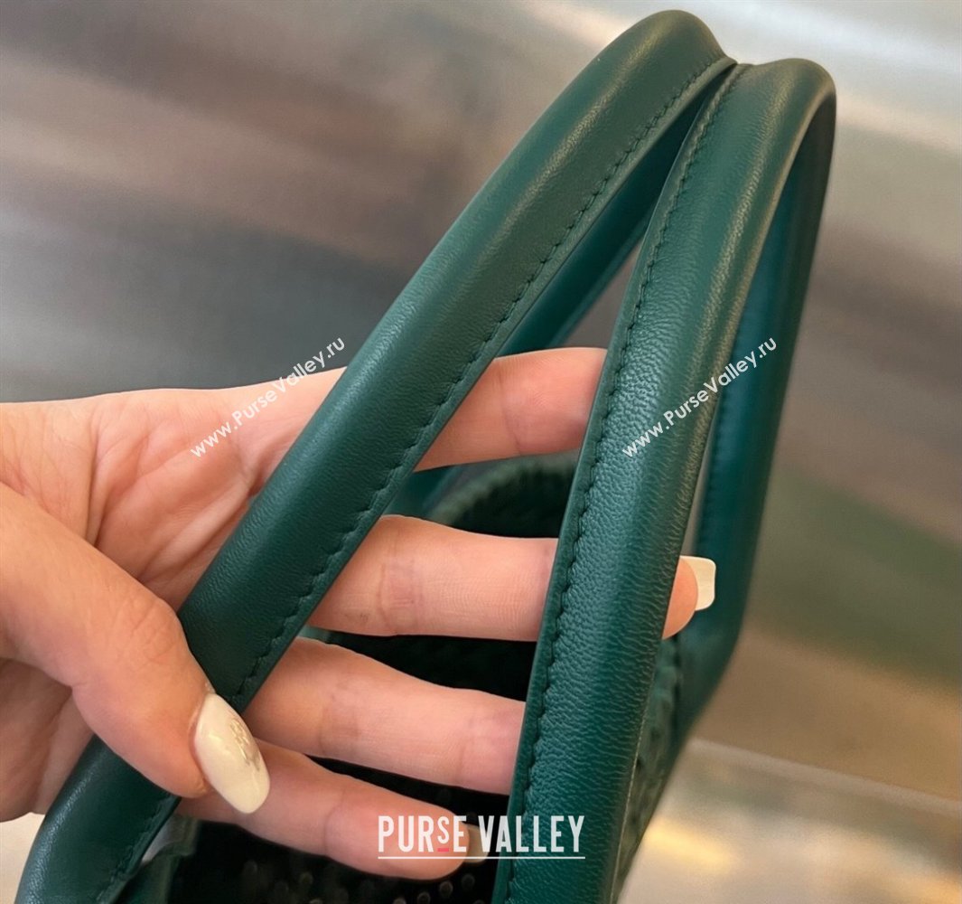 Bottega Veneta Medium Cabat Tote Bag in Intrecciato Leather Turq Green 2025 608810 (WT-250519091)