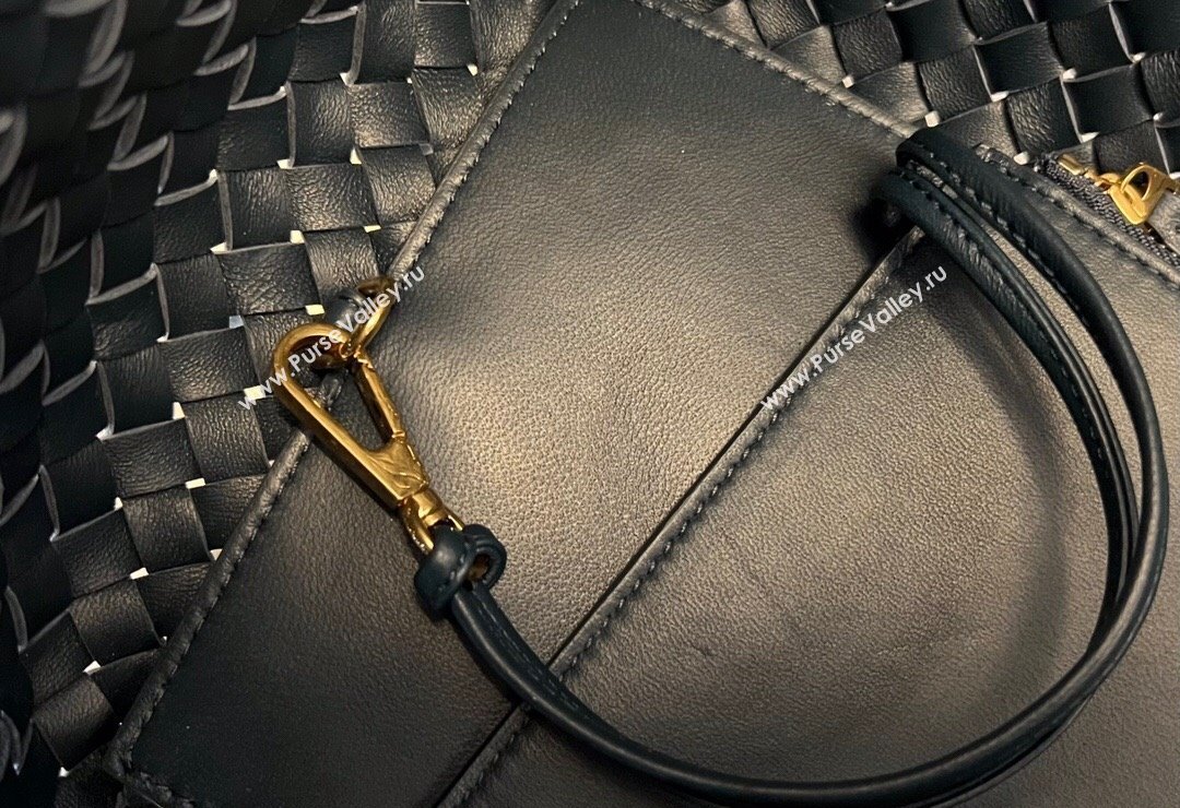 Bottega Veneta Medium Cabat Tote Bag in Intrecciato Leather Dark Blue 2023 608810 (WT-231212068)