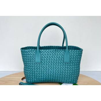 Bottega Veneta Medium Cabat Tote Bag in Intrecciato Leather Shiny Blue 2023 608810 (WT-231212069)