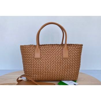 Bottega Veneta Medium Cabat Tote Bag in Intrecciato Leather Wood Brown 2023 608810 (WT-231212070)