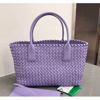 Bottega Veneta Medium Cabat Tote Bag in Intrecciato Leather Purple 2023 608810 (WT-231212071)