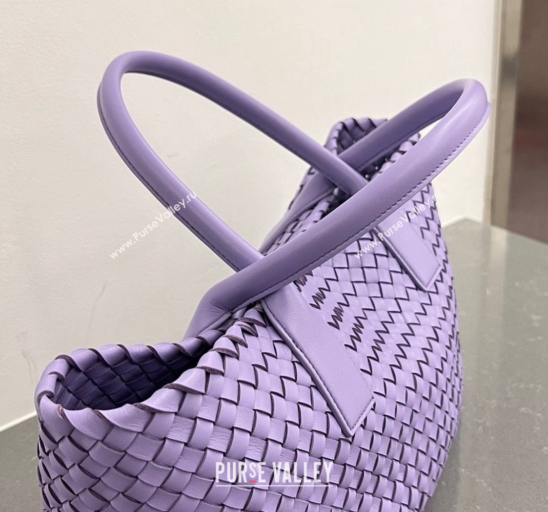 Bottega Veneta Medium Cabat Tote Bag in Intrecciato Leather Purple 2023 608810 (WT-231212071)