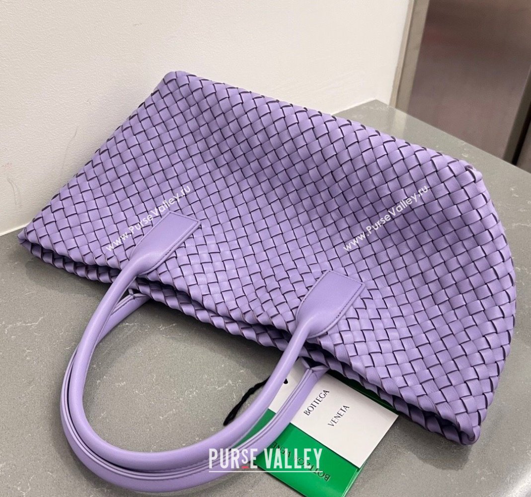 Bottega Veneta Medium Cabat Tote Bag in Intrecciato Leather Purple 2023 608810 (WT-231212071)