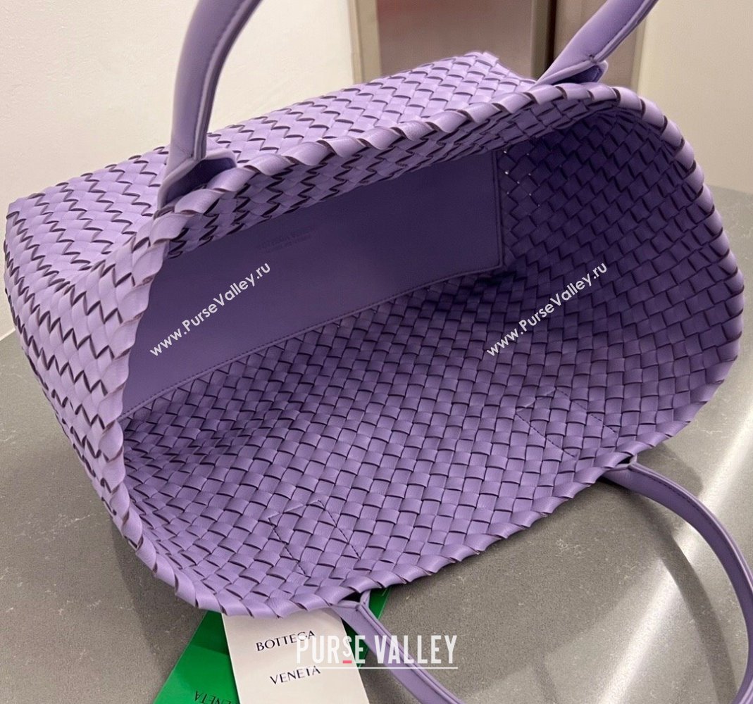 Bottega Veneta Medium Cabat Tote Bag in Intrecciato Leather Purple 2023 608810 (WT-231212071)