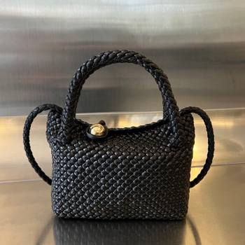 Bottega Veneta Mini Tosca Bag in Intrecciato Leather 776755 Black 2023 (WT-240119115)