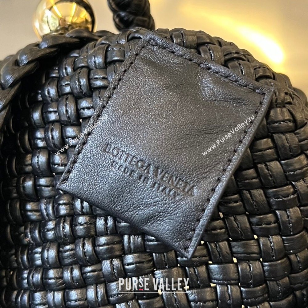 Bottega Veneta Mini Tosca Bag in Intrecciato Leather 776755 Black 2023 (WT-240119115)