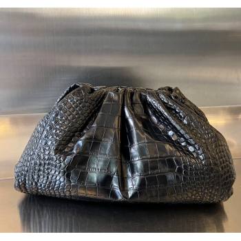 Bottega Veneta Pouch in Alligator Leather Black 2024 576227 (WT-240221093)