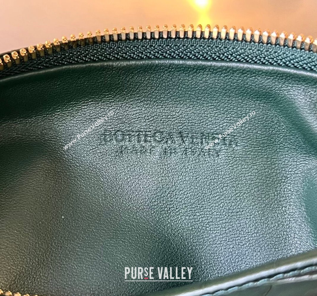 Bottega Veneta Mini Jodie Hobo in Alligator Leather Dark green 2024 717709 (WT-240221097)