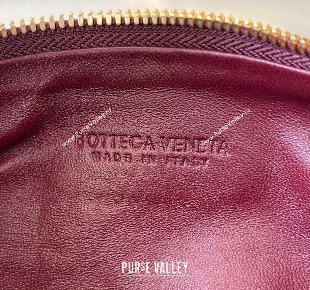 Bottega Veneta Mini Jodie Hobo in Alligator Leather Burgundy 2024 717709 (WT-240221110)