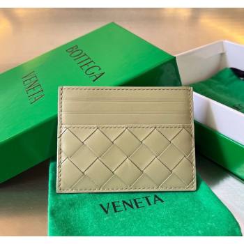 Bottega Veneta Intrecciato Leather Credit Card Case Travertine Green 2024 731956 (WT-240314056)