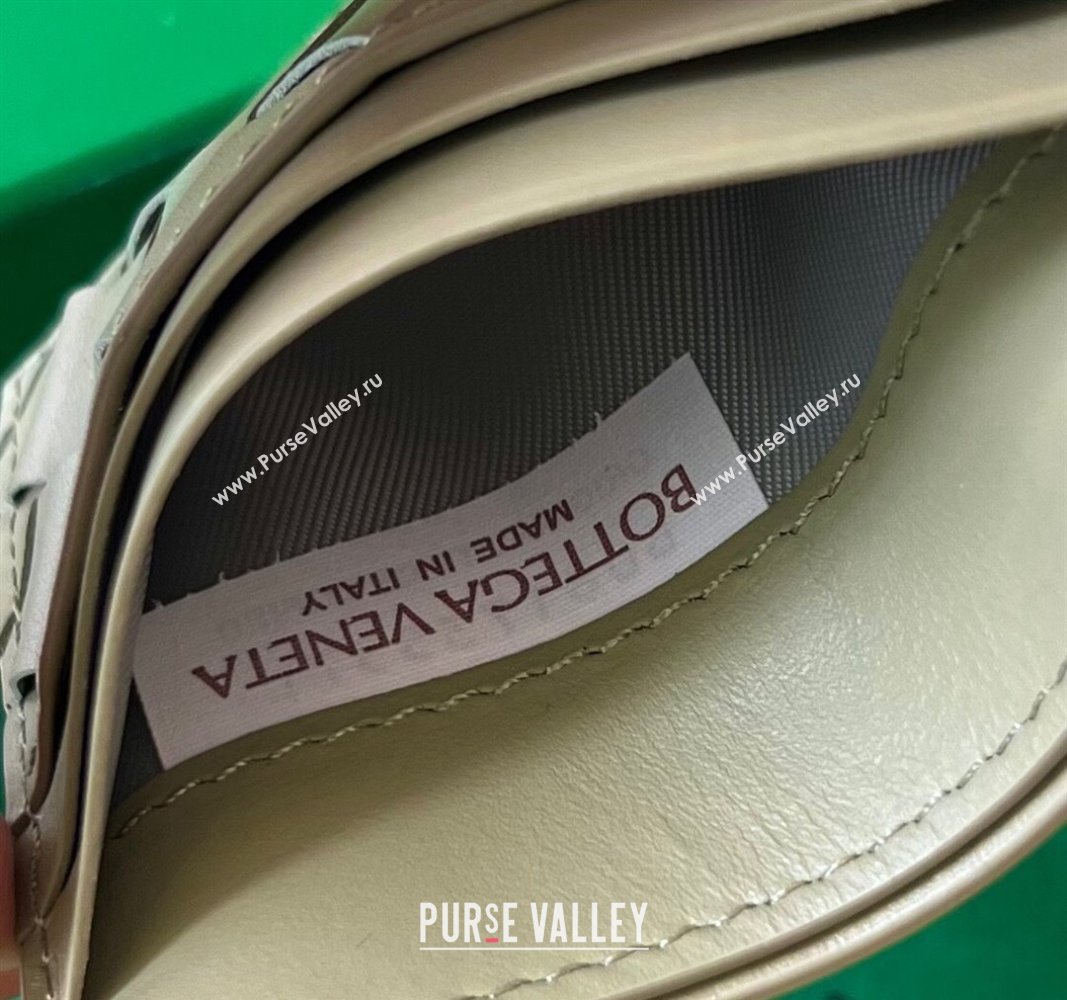 Bottega Veneta Intrecciato Leather Credit Card Case Travertine Green 2024 731956 (WT-240314056)