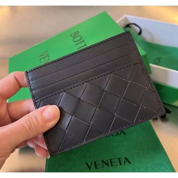 Bottega Veneta Intrecciato Leather Credit Card Case Dark Chocolate 2024 731956 (WT-240314061)