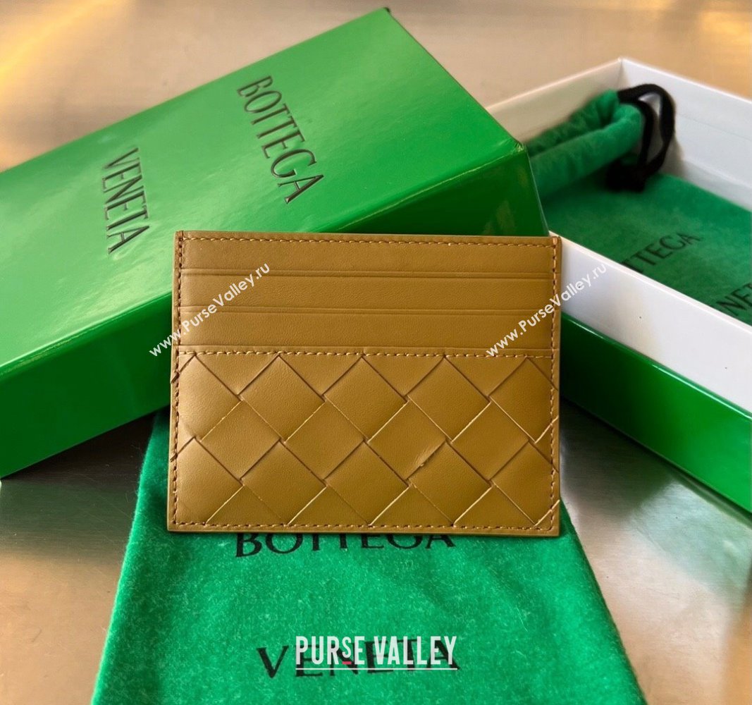 Bottega Veneta Intrecciato Leather Credit Card Case Acorn 2024 731956 (WT-240314063)