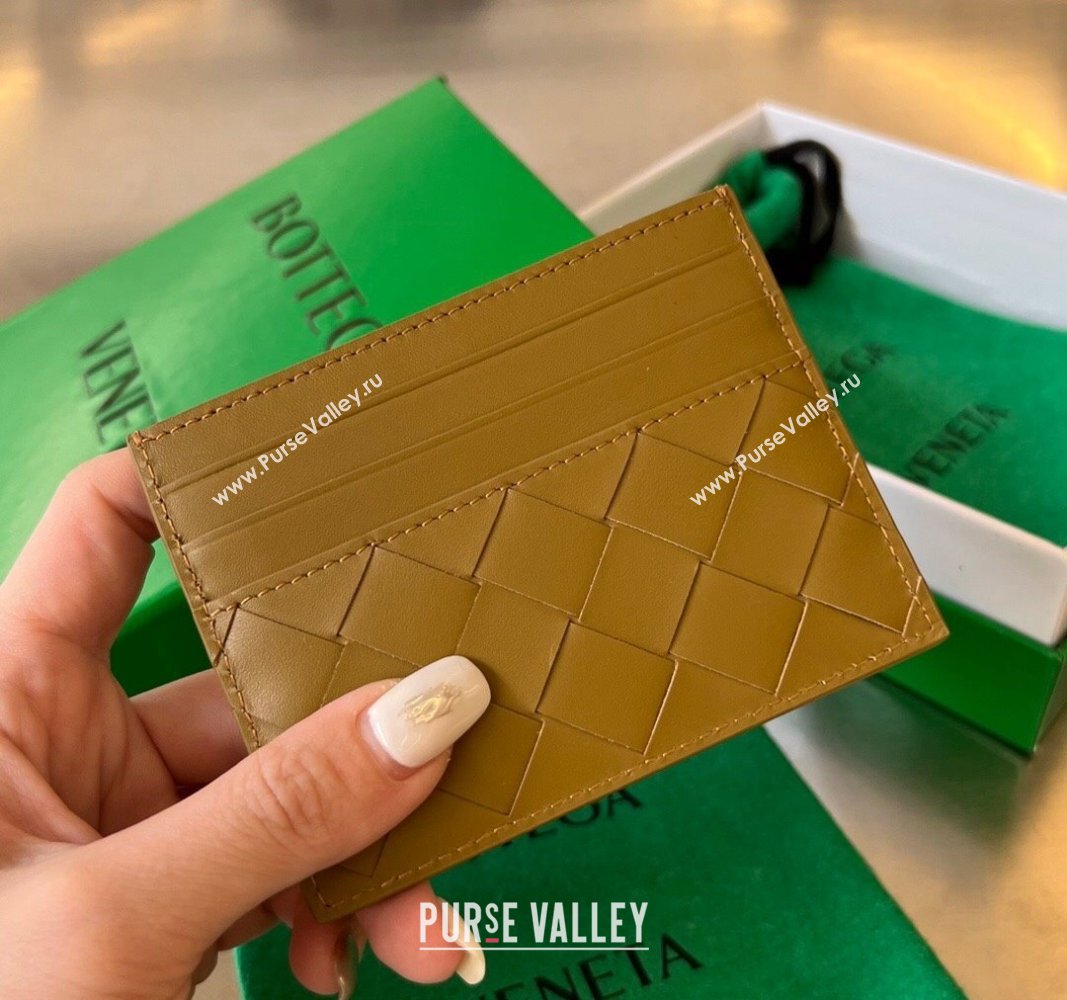 Bottega Veneta Intrecciato Leather Credit Card Case Acorn 2024 731956 (WT-240314063)