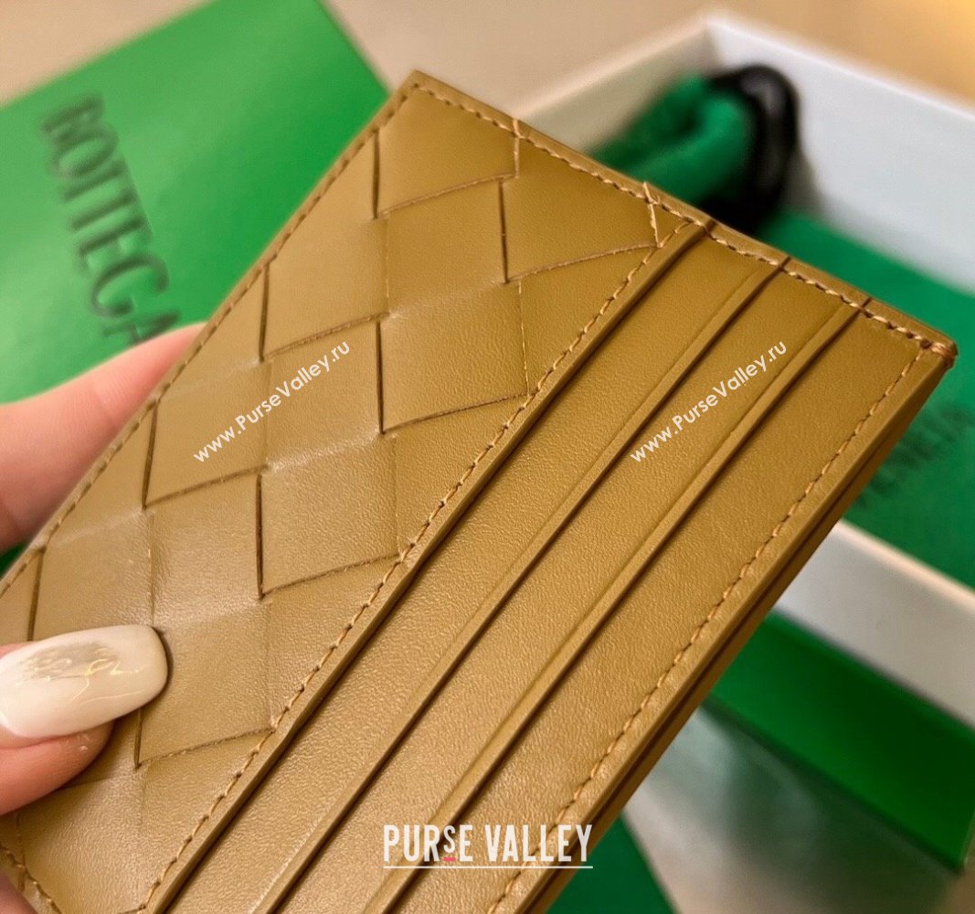 Bottega Veneta Intrecciato Leather Credit Card Case Acorn 2024 731956 (WT-240314063)