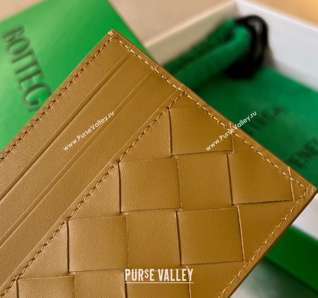 Bottega Veneta Intrecciato Leather Credit Card Case Acorn 2024 731956 (WT-240314063)