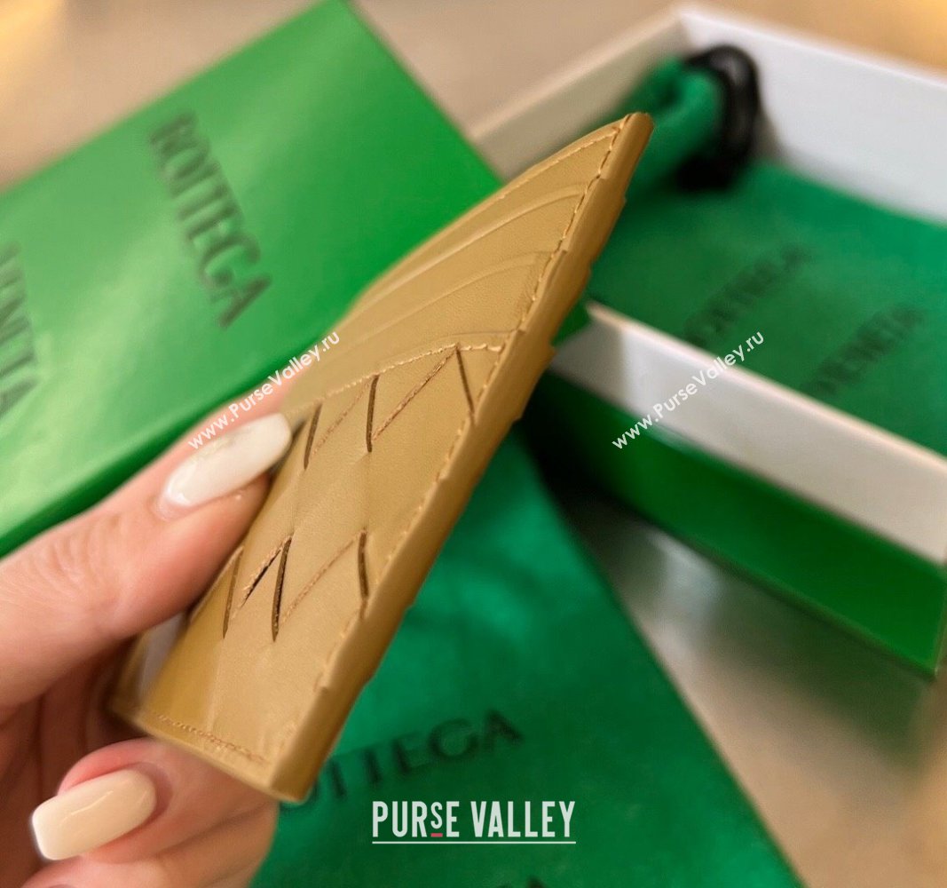 Bottega Veneta Intrecciato Leather Credit Card Case Acorn 2024 731956 (WT-240314063)