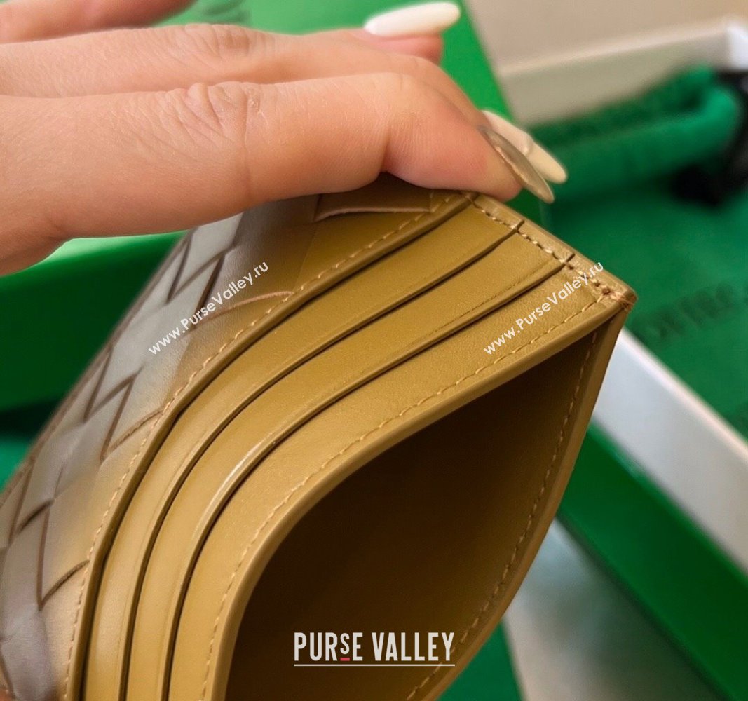 Bottega Veneta Intrecciato Leather Credit Card Case Acorn 2024 731956 (WT-240314063)