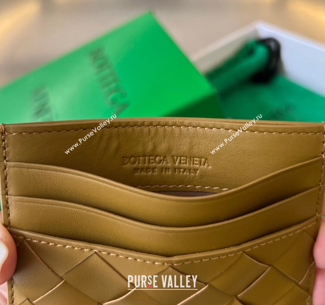 Bottega Veneta Intrecciato Leather Credit Card Case Acorn 2024 731956 (WT-240314063)