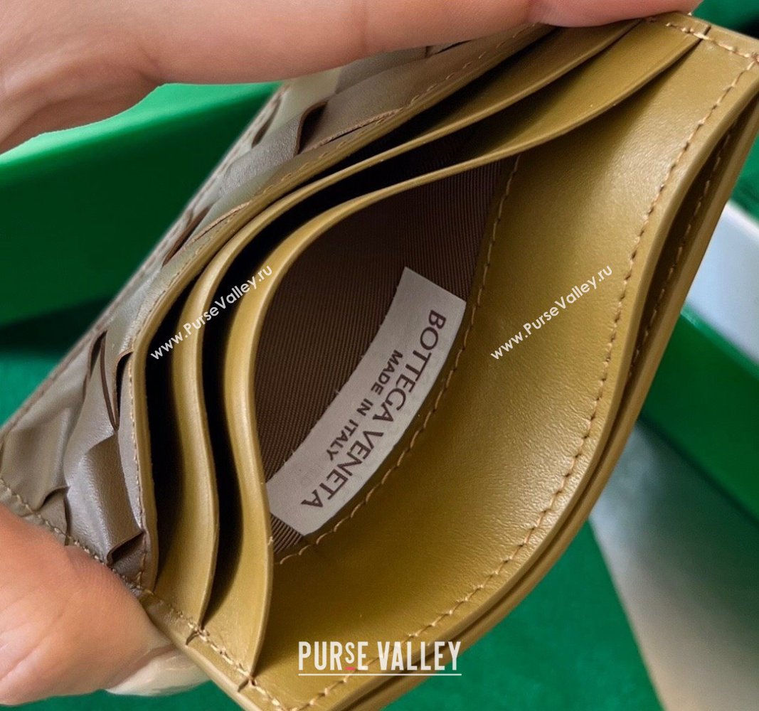 Bottega Veneta Intrecciato Leather Credit Card Case Acorn 2024 731956 (WT-240314063)