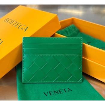 Bottega Veneta Intrecciato Leather Credit Card Case Parrot Green 2024 731956 (WT-240314066)