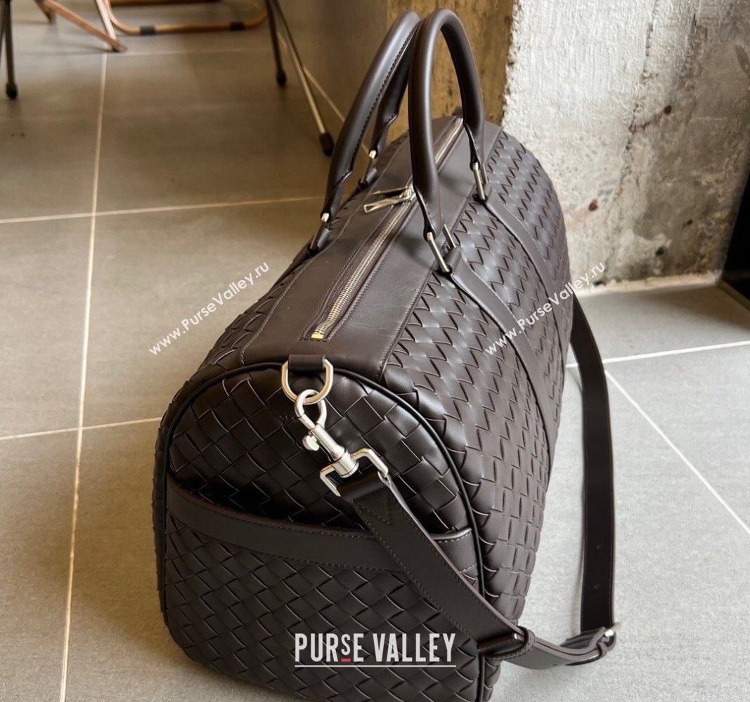 Bottega Veneta Intrecciato Leather Medium Intrecciato Duffle Bag Fondant Brown 2024 650066 (WT-240314068)