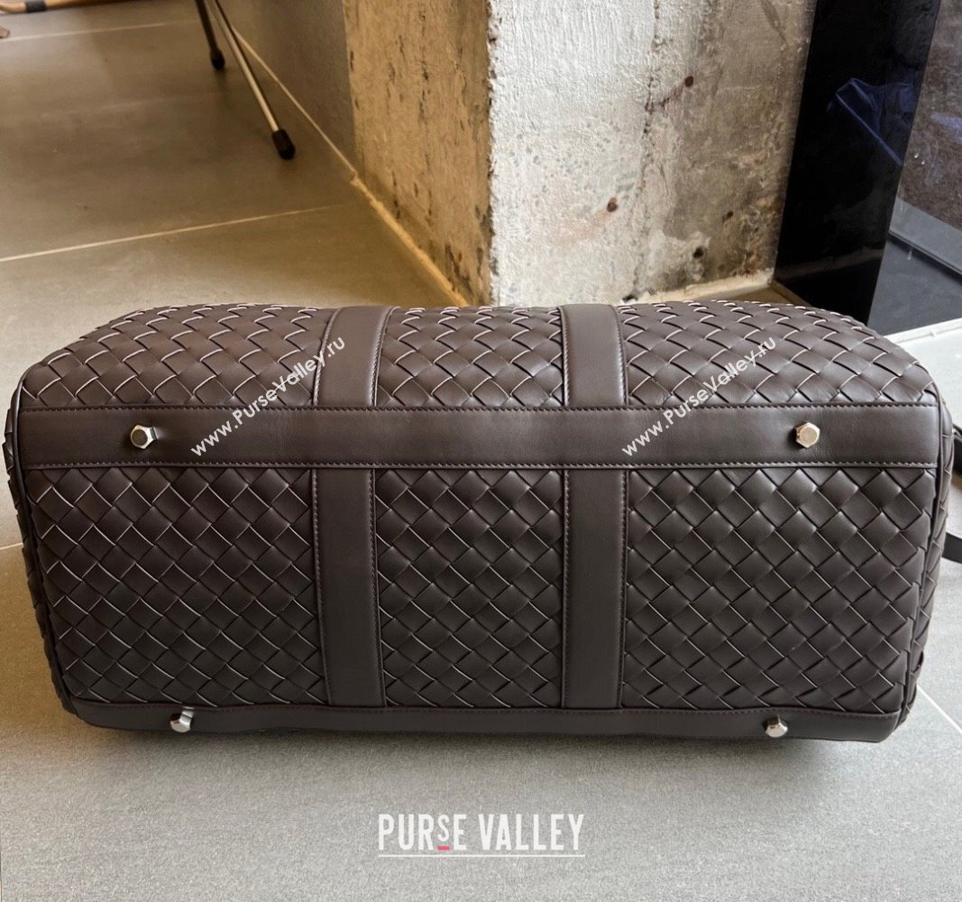 Bottega Veneta Intrecciato Leather Medium Intrecciato Duffle Bag Fondant Brown 2024 650066 (WT-240314068)
