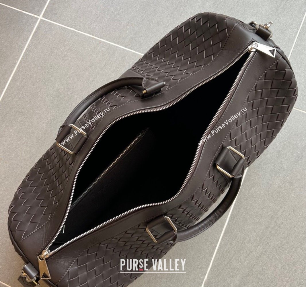Bottega Veneta Intrecciato Leather Medium Intrecciato Duffle Bag Fondant Brown 2024 650066 (WT-240314068)