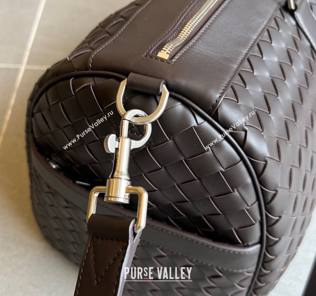 Bottega Veneta Intrecciato Leather Medium Intrecciato Duffle Bag Fondant Brown 2024 650066 (WT-240314068)