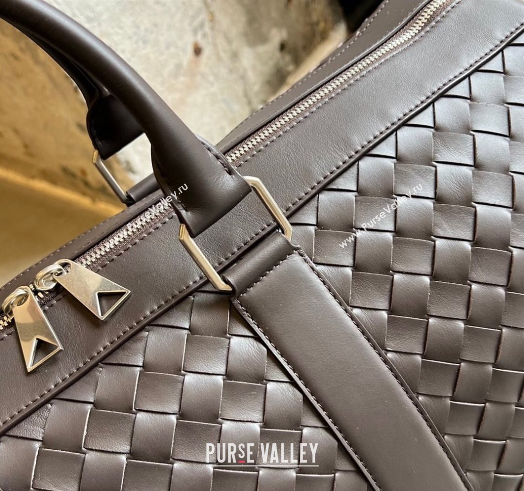 Bottega Veneta Intrecciato Leather Medium Intrecciato Duffle Bag Fondant Brown 2024 650066 (WT-240314068)