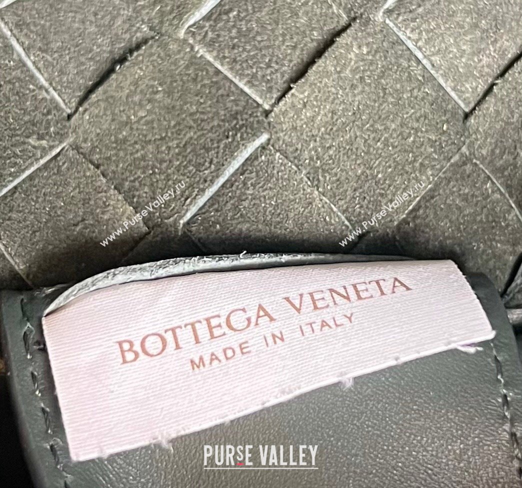 Bottega Veneta Intrecciato Leather Medium Intrecciato Duffle Bag Dark Green 2024 650066 (WT-240314069)