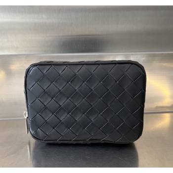 Bottega Veneta Intrecciato Leather Small Organizer Clutch Black 2024 765800 (WT-240314073)