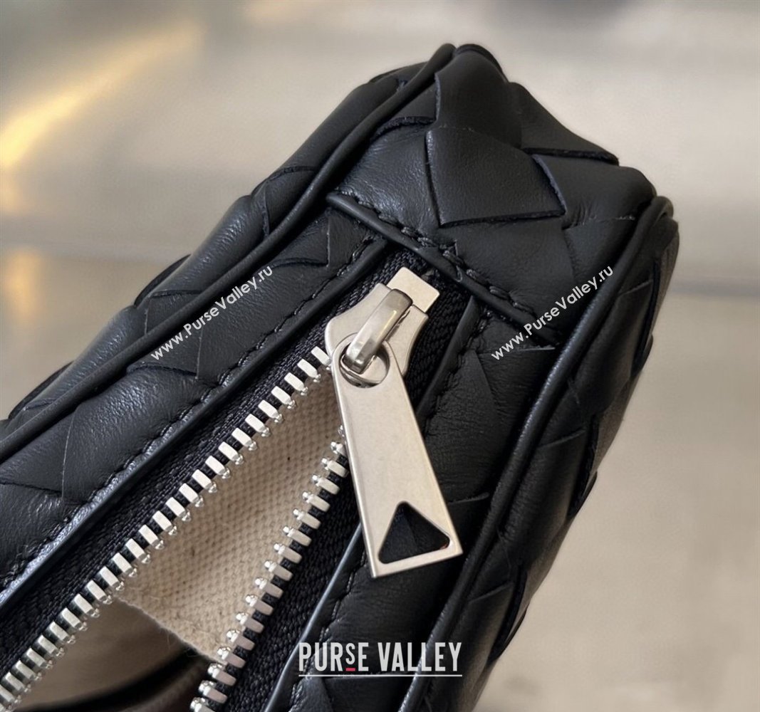 Bottega Veneta Intrecciato Leather Small Organizer Clutch Black 2024 765800 (WT-240314073)