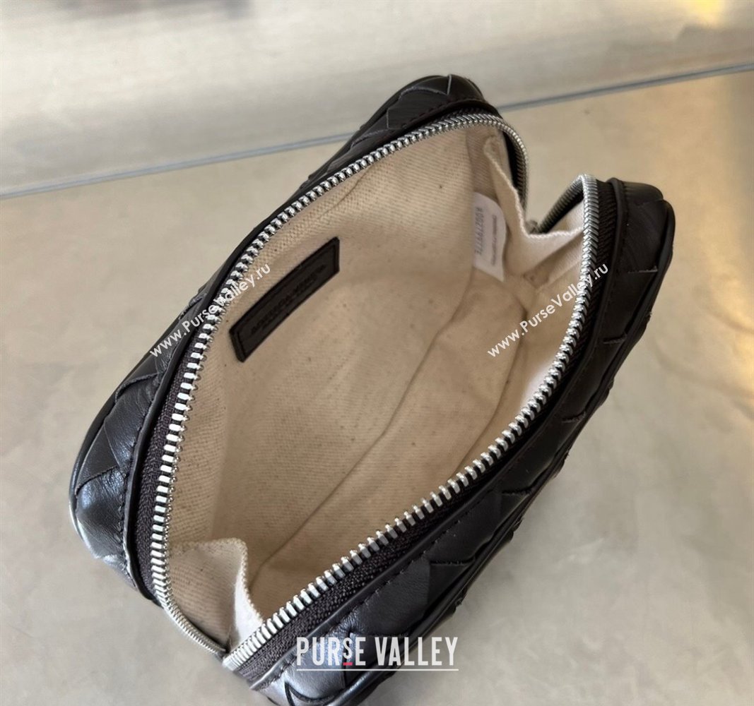 Bottega Veneta Intrecciato Leather Small Organizer Clutch Fondant Brown 2024 765800 (WT-240314074)