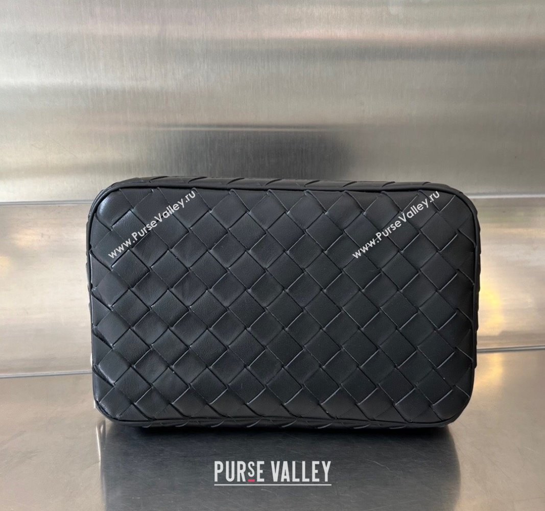 Bottega Veneta Intrecciato Leather Medium Organizer Clutch Black 2024 765809 (WT-240314075)
