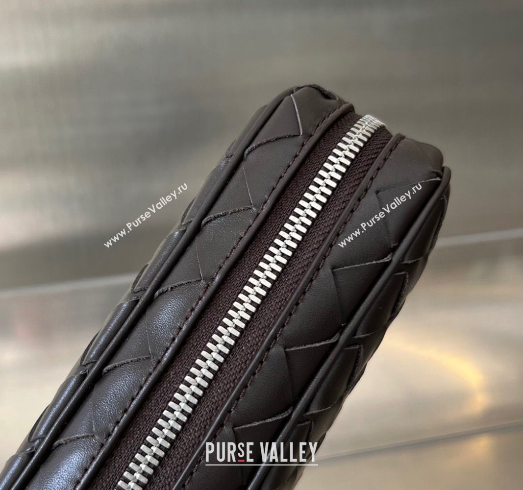 Bottega Veneta Intrecciato Leather Medium Organizer Clutch Fondant Brown 2024 765809 (WT-240314076)