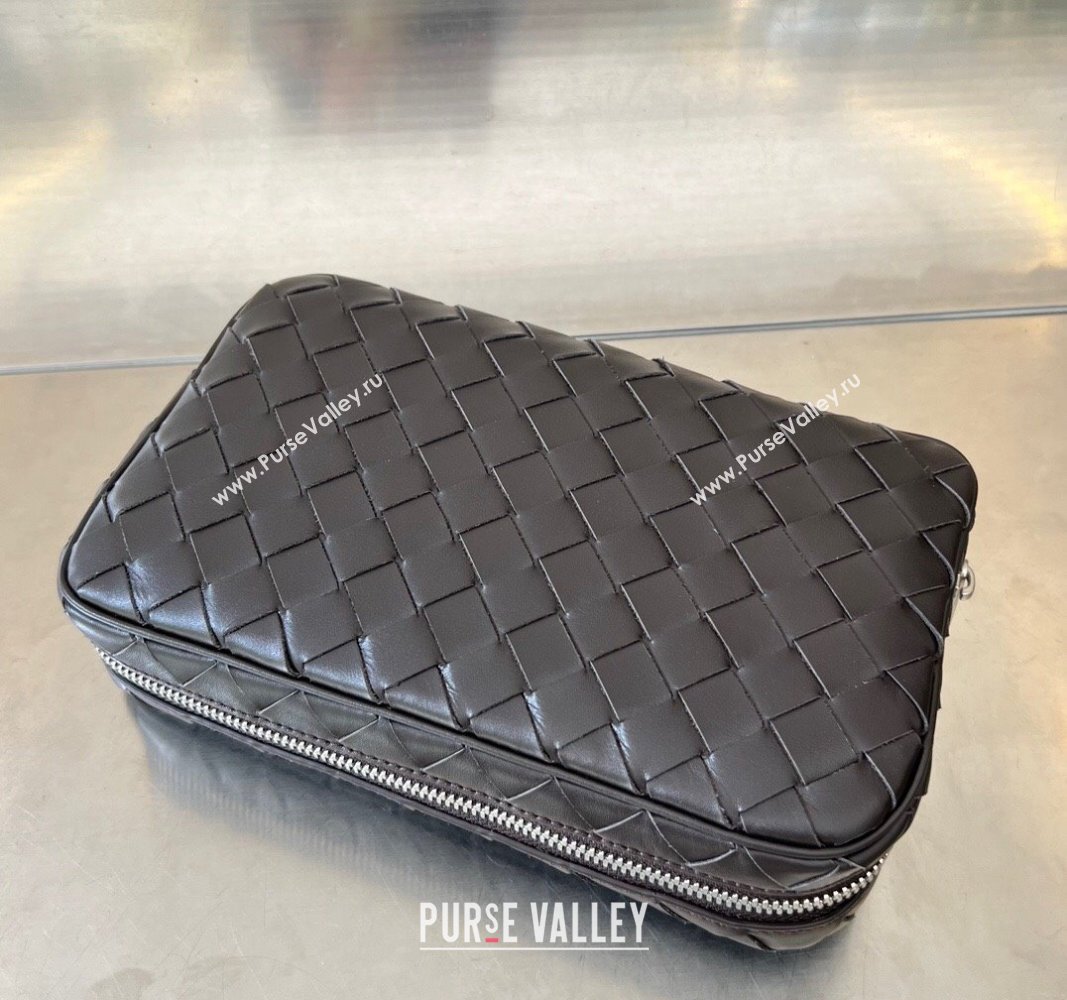 Bottega Veneta Intrecciato Leather Medium Organizer Clutch Fondant Brown 2024 765809 (WT-240314076)