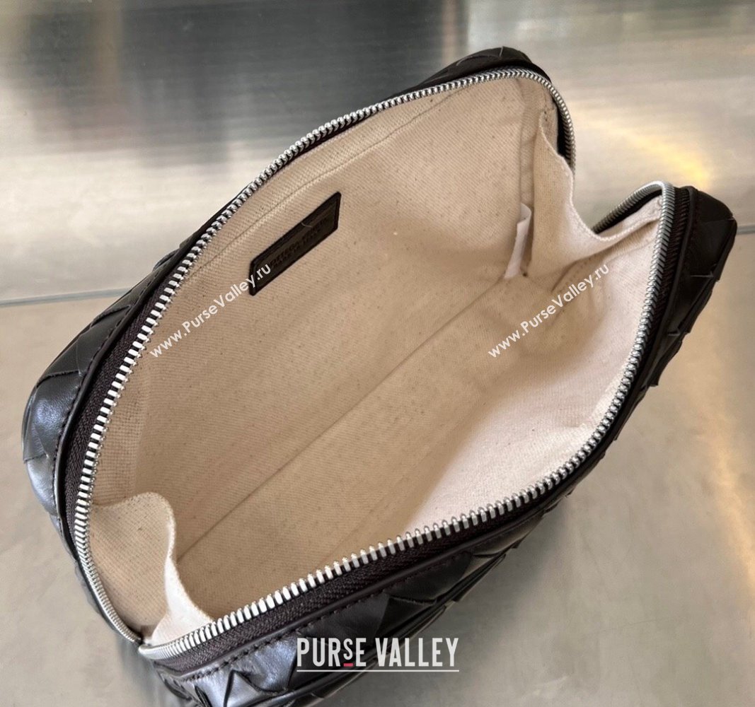 Bottega Veneta Intrecciato Leather Medium Organizer Clutch Fondant Brown 2024 765809 (WT-240314076)
