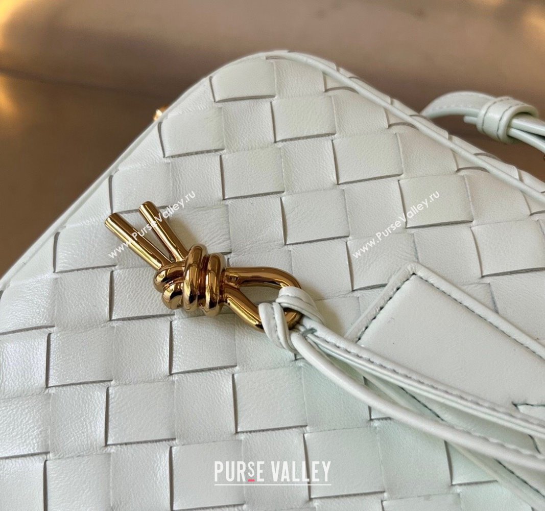 Bottega Veneta Small Getaway Top Handle Bag in Intrecciato Leather Glacier Blue 2023 776736 (WT-240314046)