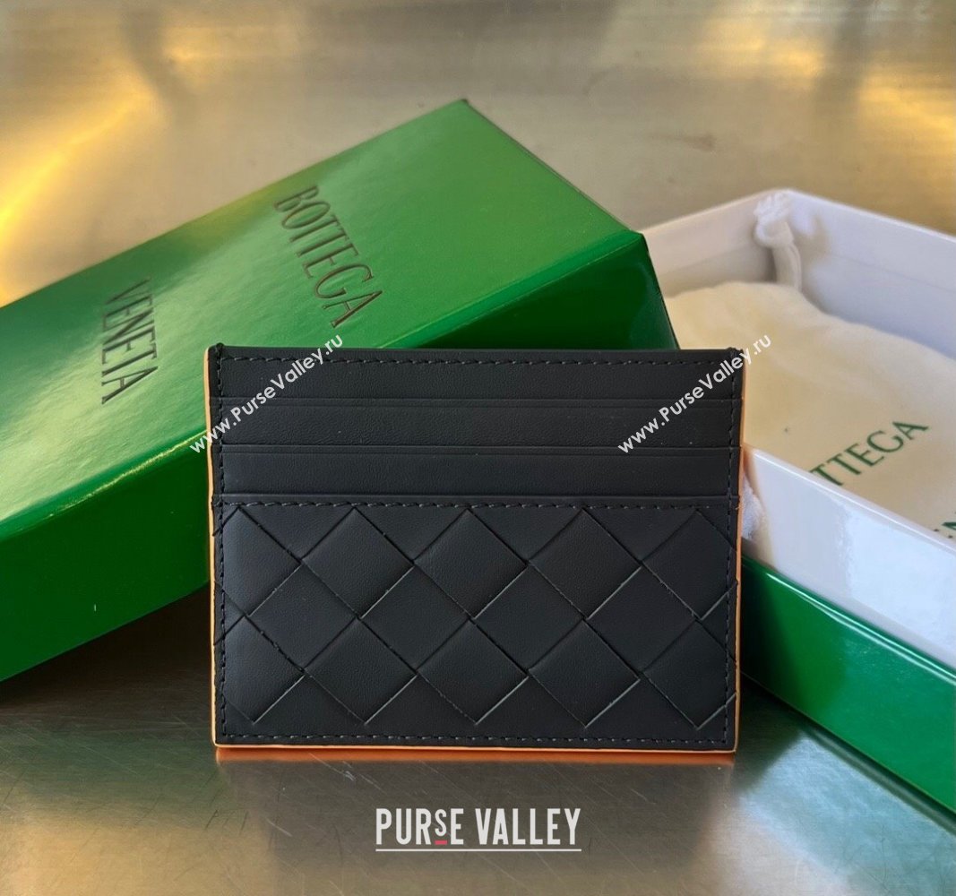 Bottega Veneta Intrecciato Leather Credit Card Case Midnight Blue 2024 731956 (WT-240314050)