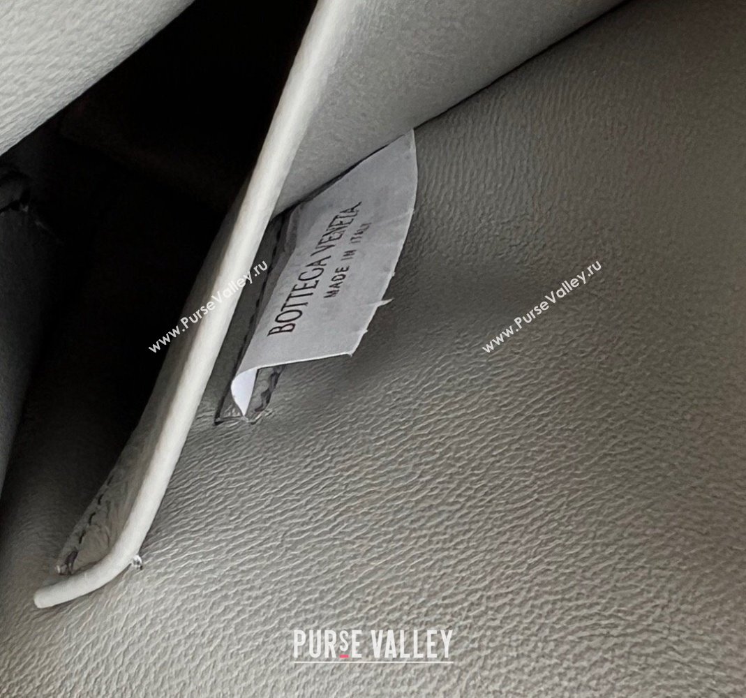 Bottega Veneta Intrecciato Leather Beauty Pouch Grey 2024 764044 (WT-240418096)