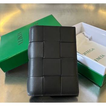 Bottega Veneta Cassette Passport Case Black 2024 777046 (WT-240418087)