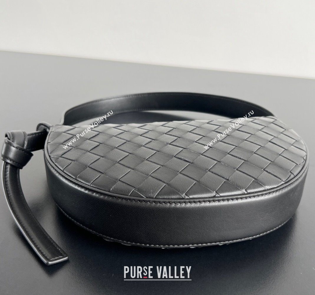 Bottega Veneta Mini Sunrise Hobo Bag Black 2024 763747 (WT-240418102)