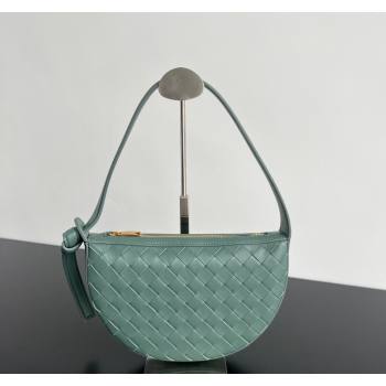 Bottega Veneta Mini Sunrise Hobo Bag Aloe Green 2024 763747 (WT-240418103)