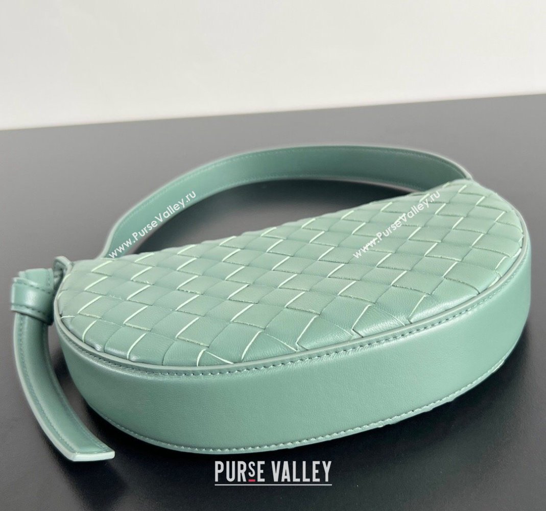 Bottega Veneta Mini Sunrise Hobo Bag Aloe Green 2024 763747 (WT-240418103)